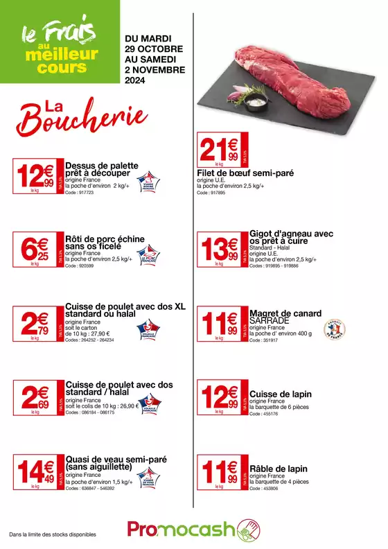 Catalogue Promocash à Paris | La boucherie | 29/10/2024 - 02/11/2024