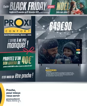 Promos de Multimédia et Electroménager à Saint-Sébastien-sur-Loire | Tabloïd Proxiconfort Black Friday / Noël BB 2024 sur Proxi Confort | 25/11/2024 - 07/12/2024