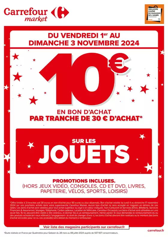 Catalogue Carrefour Drive à Charleville-Mézières | OPERATION BON D’ACHAT SUR LES JOUETS CE WEEK-END ! | 01/11/2024 - 03/11/2024