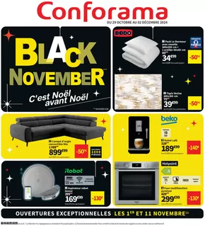 Promos de Meubles et Décoration à Saint-Quentin | Black November sur Conforama | 30/10/2024 - 02/12/2024