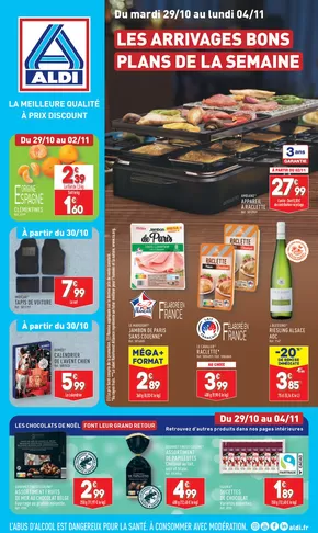 Promos de Discount Alimentaire à Vienne | Les arrivages bons plans de la semaine sur Aldi | 31/10/2024 - 04/11/2024