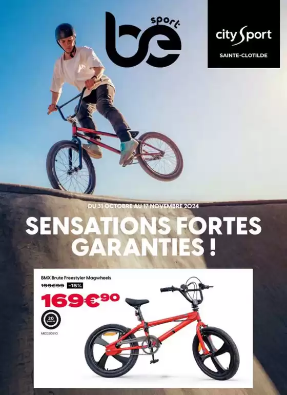 Catalogue City Sport à Franconville (Val d'Oise) | Sensations fortes garanties ! | 31/10/2024 - 17/11/2024