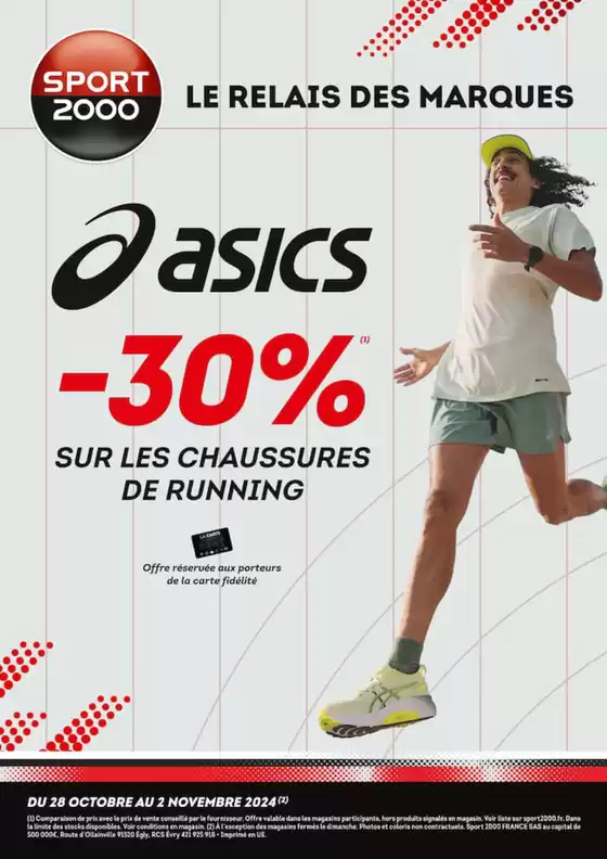 Catalogue Sport 2000 à Nîmes | -30% sur les chaussures de running | 31/10/2024 - 02/11/2024