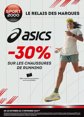 Promos de Sport à Arras | -30% sur les chaussures de running sur Sport 2000 | 31/10/2024 - 02/11/2024