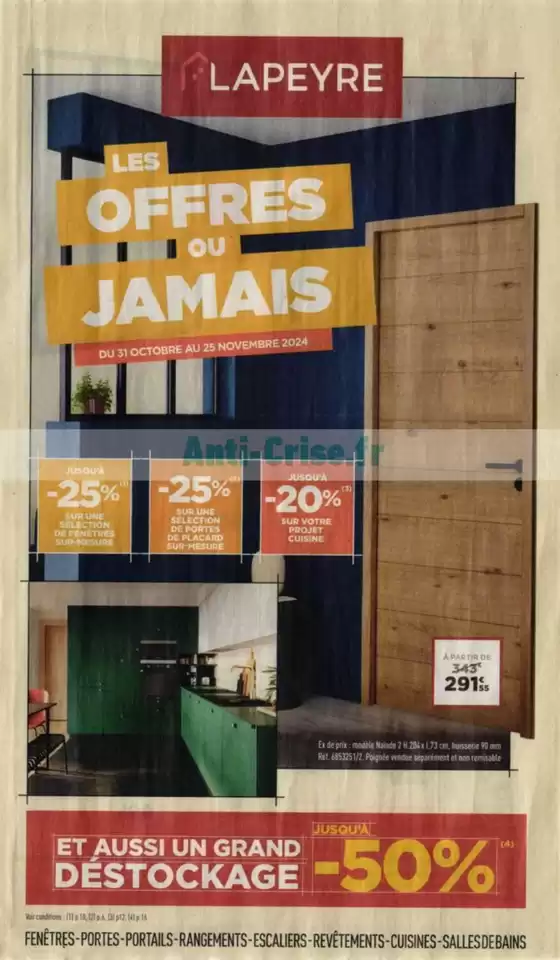 Catalogue Lapeyre à Toulouse | Les offres ou jamais  | 31/10/2024 - 25/11/2024