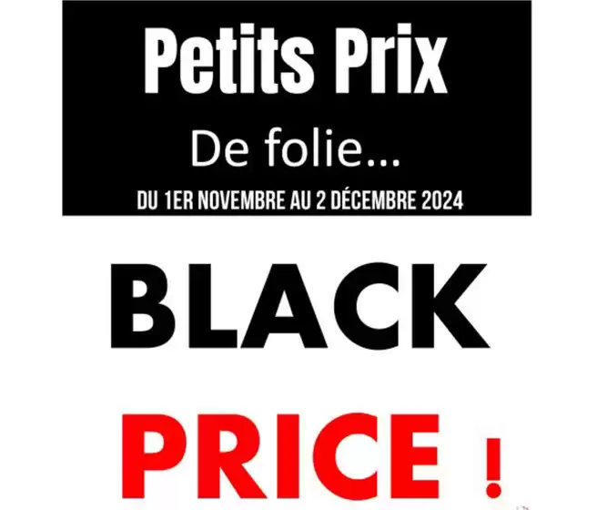 Catalogue Au Fil des Marques à Saint-Herblain | Opération Black Price 2024 : du 1er novembre au 2 décembre. | 01/11/2024 - 02/12/2024