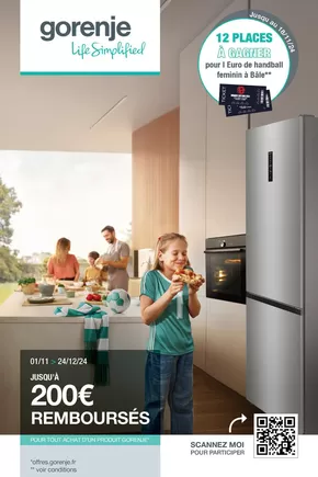 Catalogue Boulanger à Saint-Grégoire (Ille et Vilaine) | OFFRE Gorenje : jusqu'à 200€ remboursés ! | 01/11/2024 - 24/12/2024