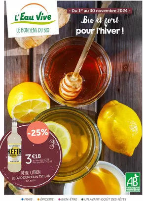 Promos de Magasins Bio | Novembre 2024 sur L'Eau Vive | 01/11/2024 - 30/11/2024