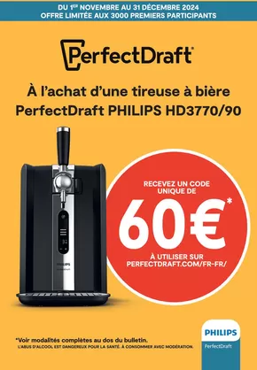 Catalogue Connexion à Nice | PHILIPS vous offre 60€ à utiliser sur Perfectdraft | 01/11/2024 - 31/12/2024