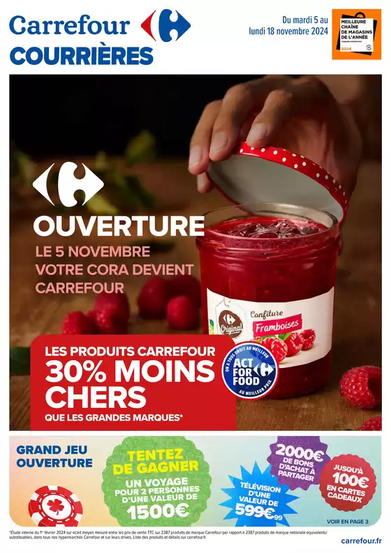 COURRIERES OUVERTURE CARREFOUR
