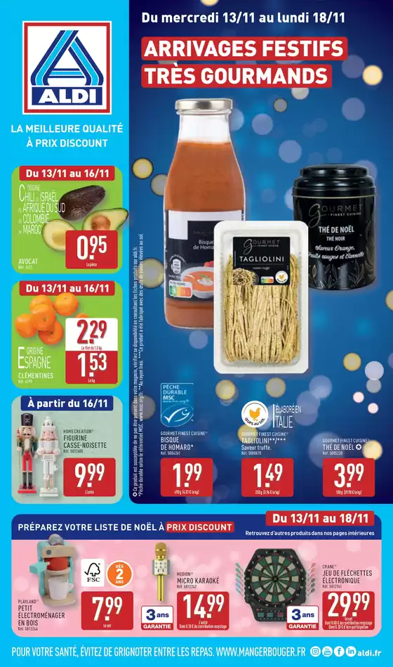 ARRIVAGES FESTIFS TRÈS GOURMANDS