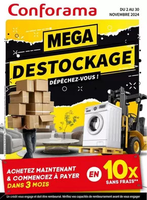 Catalogue Conforama | Mega destockage | 04/11/2024 - 30/11/2024