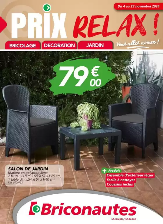 Catalogue Les Briconautes | Prix Relax | 04/11/2024 - 23/11/2024