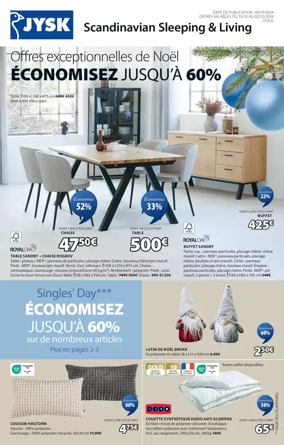 Catalogue JYSK à Wittenheim | Offres exceptionnelles | 05/11/2024 - 02/12/2024