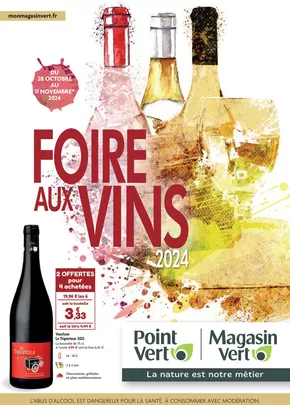 Promos de Jardineries et Animaleries à Toulouse | Foire aux vins sur Point Vert | 05/11/2024 - 31/12/2024