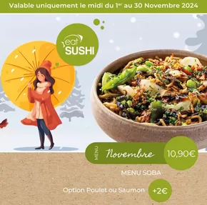 Promos de Restaurants à Roubaix | Menu Novembre sur Eat Sushi | 05/11/2024 - 30/11/2024