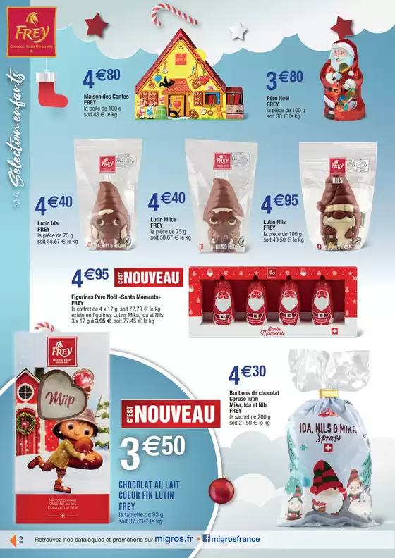 Catalogue Migros France à Neydens | Chocolats de Noël | 12/11/2024 - 15/12/2024