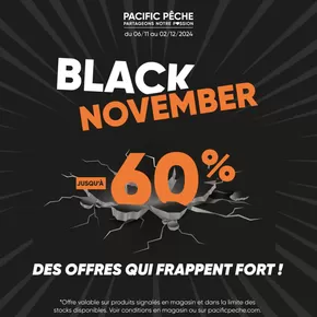 Promos de Sport à Angers | C’est le Black November chez Pacific Pêche ! sur Pacific Pêche | 06/11/2024 - 02/12/2024