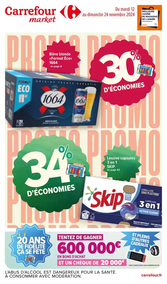 Catalogue Carrefour Market à Voiron | 20 ANS DE FIDÉLITÉ ÇA SE FÊTE | 12/11/2024 - 24/11/2024