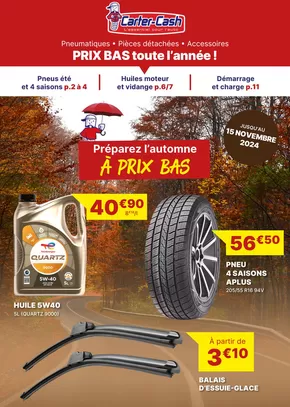 Promos de Auto et Moto à Vendenheim | Préparez l’automne À PRIX BAS sur Carter-Cash | 07/11/2024 - 15/12/2024