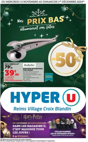 Promos de Supermarchés à Reims | Spécial Cadeaux Déco de Noël sur Hyper U | 13/11/2024 - 01/12/2024