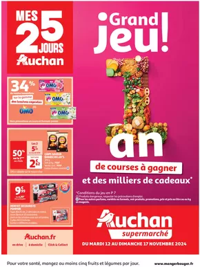 Catalogue Auchan Supermarché à Malemort-sur-Corrèze | Mes 25 jours Auchan, ça continue ! | 12/11/2024 - 17/11/2024