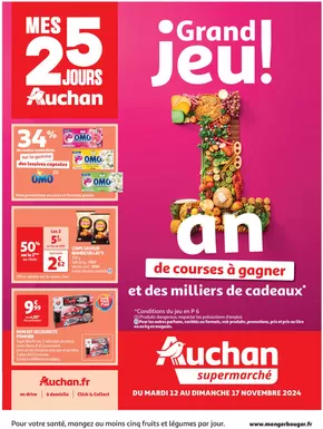 Catalogue Auchan Supermarché à Souvigny-en-Sologne | Mes 25 jours Auchan, ça continue ! | 12/11/2024 - 17/11/2024