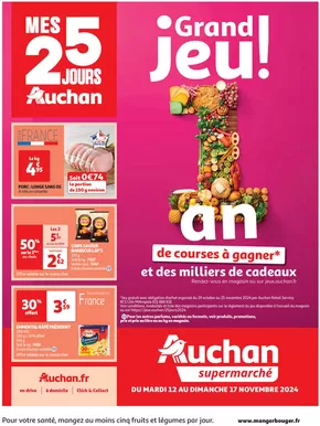 Catalogue Auchan Supermarché à Vallauris | Mes 25 jours Auchan, ça continue ! | 12/11/2024 - 17/11/2024