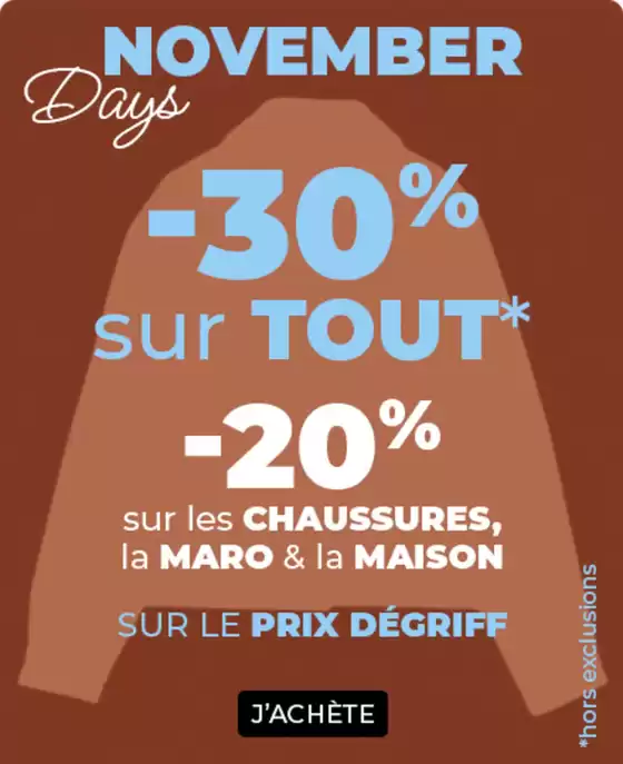 November Days -30% sur tout