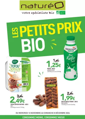 Promos de Magasins Bio à Roubaix | LES PETITS PRIX BIO sur NaturéO | 13/11/2024 - 08/12/2024