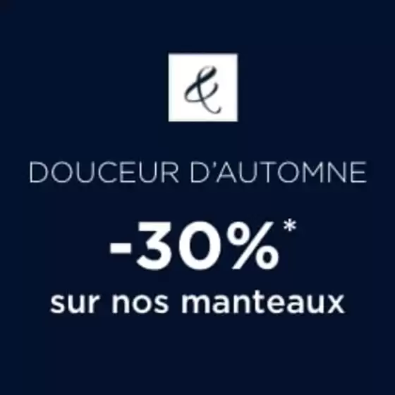 Douceur d'Automne -30% sur nos manteaux