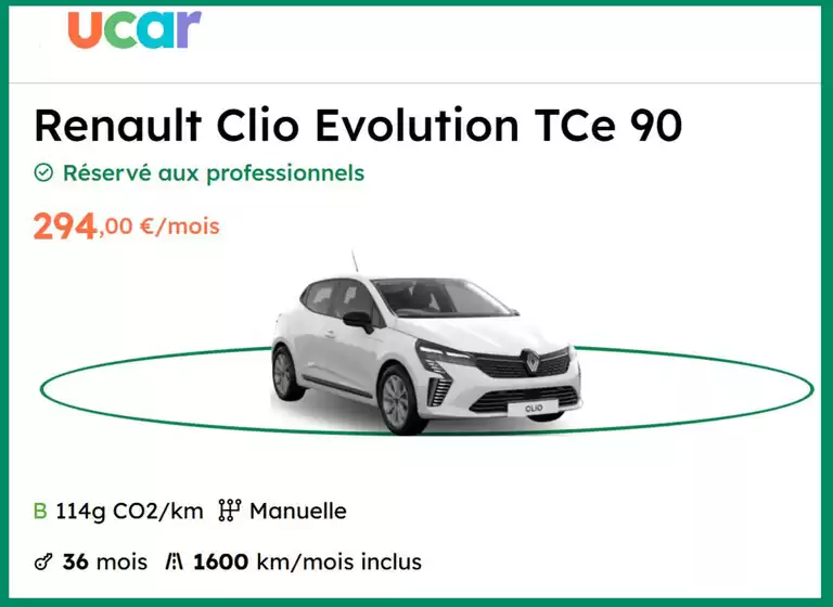 Catalogue Ucar | Renault Clio Evolution TCe 90 | 11/11/2024 - 30/11/2024