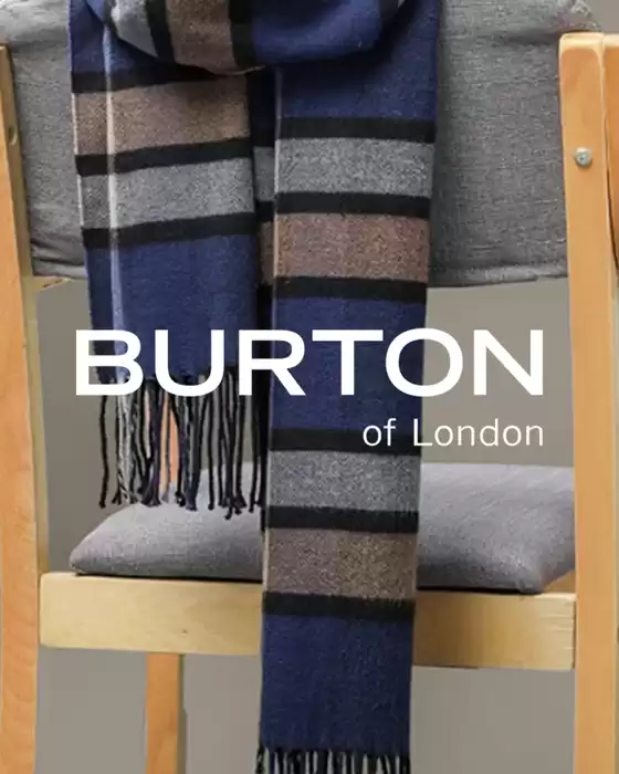 Chaud devant ! Les écharpes Burton of London vous attendent avec des réductions jusqu'à -73% !