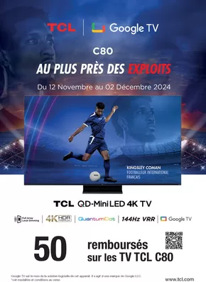 Catalogue Boulanger à Lons | 50€ remboursés sur les TV TCL C80 | 12/11/2024 - 02/12/2024