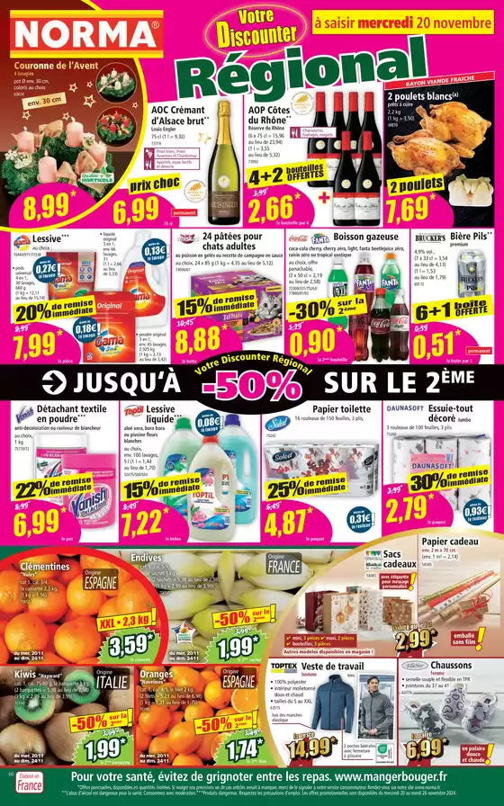 Catalogue Norma | Norma Votre Discounter Régional | 20/11/2024 - 26/11/2024