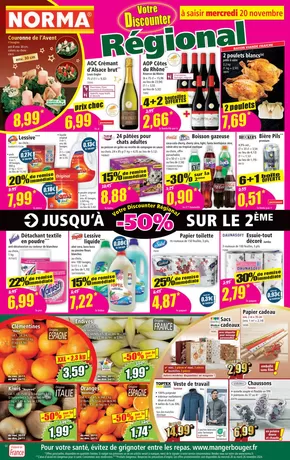 Promos de Discount Alimentaire à Strasbourg | Norma Votre Discounter Régional sur Norma | 20/11/2024 - 26/11/2024