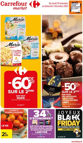 Catalogue Carrefour Market à Moûtiers | JOYEUX NOEL & COEURS GOURMANDS | 19/11/2024 - 01/12/2024