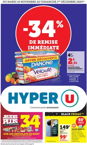 Promos de Supermarchés à Sélestat | Catalogue HYPER U sur Hyper U | 19/11/2024 - 01/12/2024