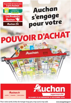 Promos de Supermarchés à Millau | Auchan s'engage pour votre Pouvoir D'achat .. sur Auchan Supermarché | 19/11/2024 - 24/11/2024