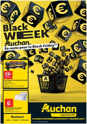 Catalogue Auchan Supermarché | Black Week En route pour le Black Friday. | 19/11/2024 - 01/12/2024