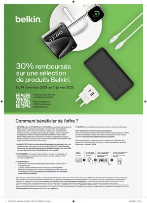 Catalogue Boulanger à Lons | 30% remboursés sur une sélection de produits Belkin. | 14/11/2024 - 31/01/2025