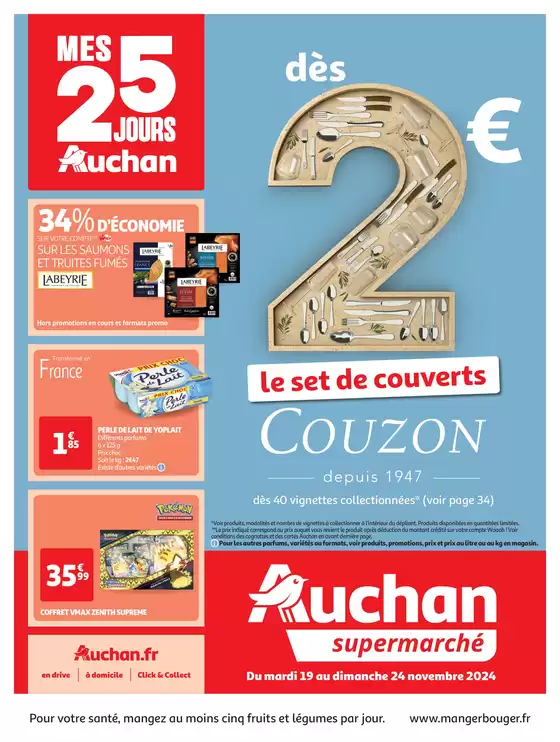 Catalogue Auchan Supermarché à Demi-Quartier | Mes 25 jours Auchan, encore des promos dans mon super ! | 19/11/2024 - 24/11/2024