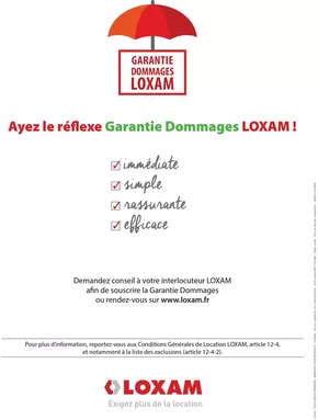 Promos de Bricolage à Rennes | Loxam Garantie dommages sur Loxam | 15/11/2024 - 31/12/2024