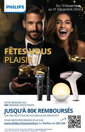 Promos de Multimédia et Electroménager à Bron | Offre PHILIPS: Jusqu'à 80€ remboursés! sur Boulanger | 15/11/2024 - 31/12/2024