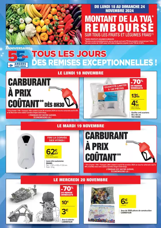 Catalogue Carrefour | CATALOGUE ANNIVERSAIRE - 55ANS ANGERS SAINT-SERGE | 18/11/2024 - 24/11/2024