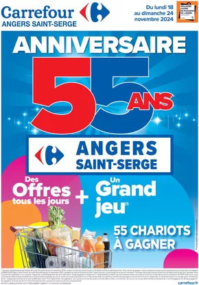 Catalogue Carrefour à Paris | CATALOGUE ANNIVERSAIRE - 55ANS ANGERS SAINT-SERGE | 18/11/2024 - 24/11/2024