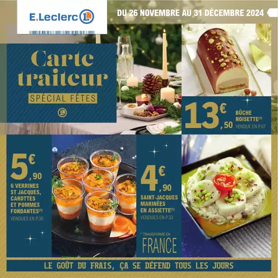 Catalogue E.Leclerc à Azé | CARTE TRAITEUR FESTIVE - MIXTE | 26/11/2024 - 31/12/2024