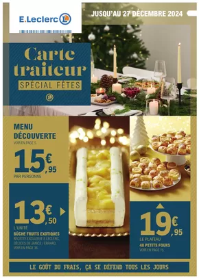 Catalogue E.Leclerc à Perpignan | CARTE TRAITEUR FESTIVE - MIXTE | 19/11/2024 - 31/12/2024