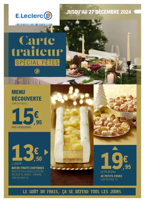 CARTE TRAITEUR FESTIVE - MIXTE