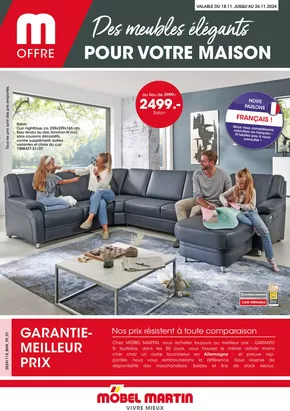 Promos de Meubles et Décoration à Forbach | Des meubles élégants POUR VOTRE MAISON sur Möbel Martin | 18/11/2024 - 24/11/2024